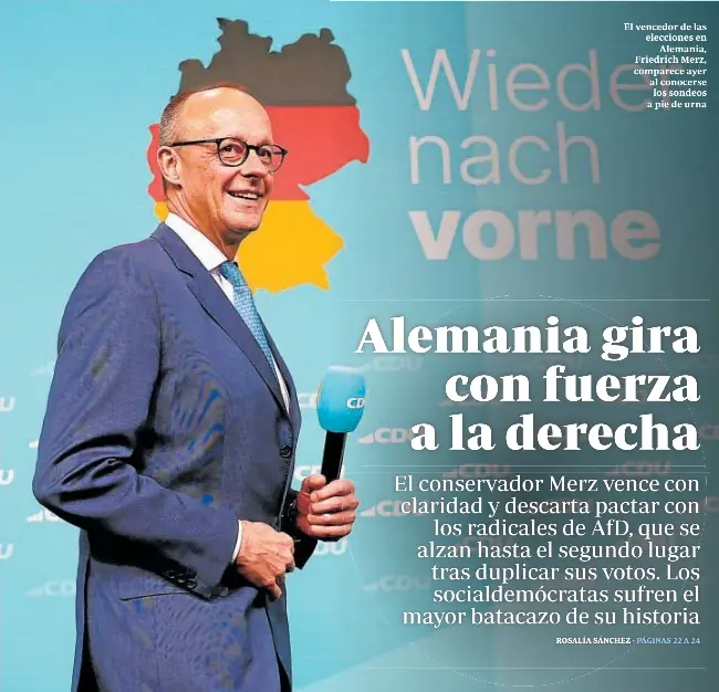 ALEMANIA GIRA CON FUERZA A LA DERECHA