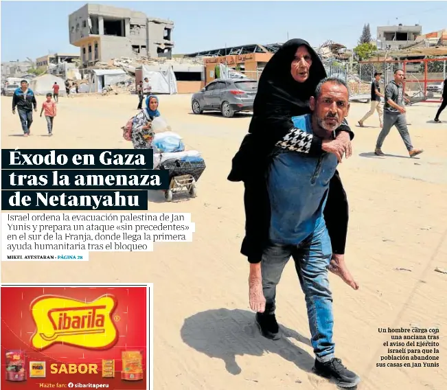 ÉXODO EN GAZA TRAS LA AMENAZA DE NETANYAHU