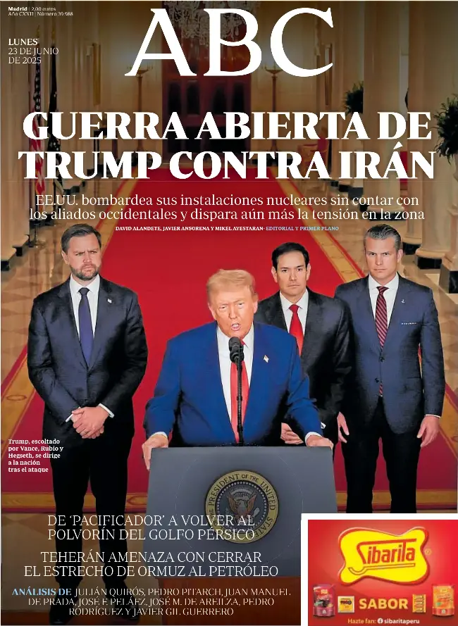 GUERRA ABIERTA DE TRUMP CONTRA IRÁN