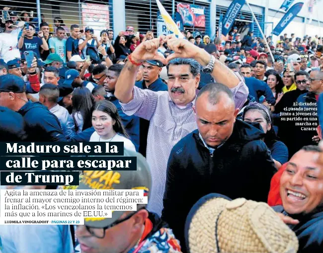 MADURO SALE A LA CALLE PARA ESCAPAR DE TRUMP