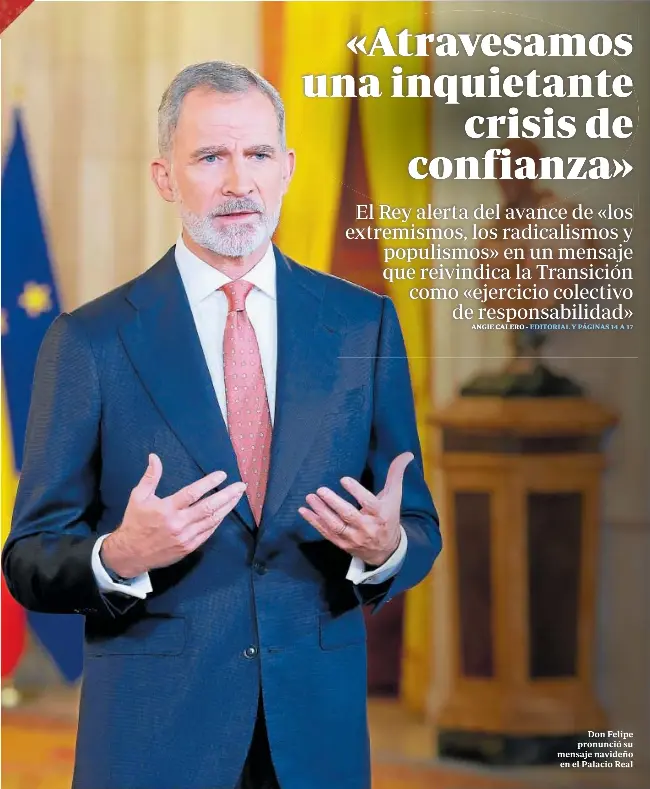 «ATRAVESAMOS UNA INQUIETANTE CRISIS DE CONFIANZA»