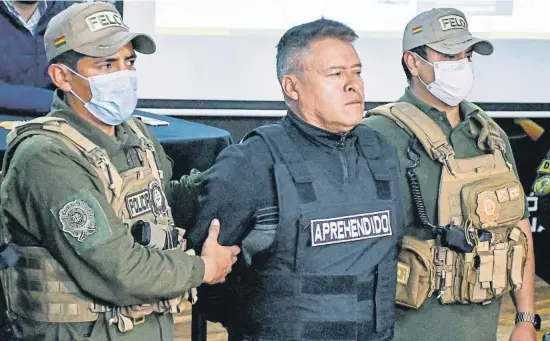 EL GENERAL REBELDE, DETENIDO EN BOLIVIA
