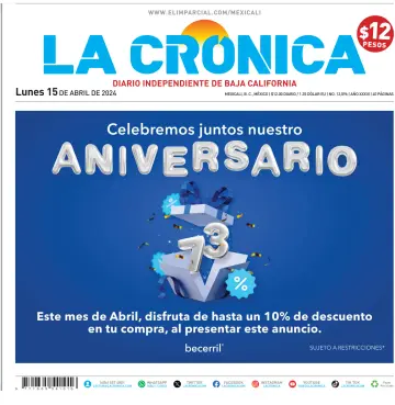 La Cronica - 15 Apr 2024