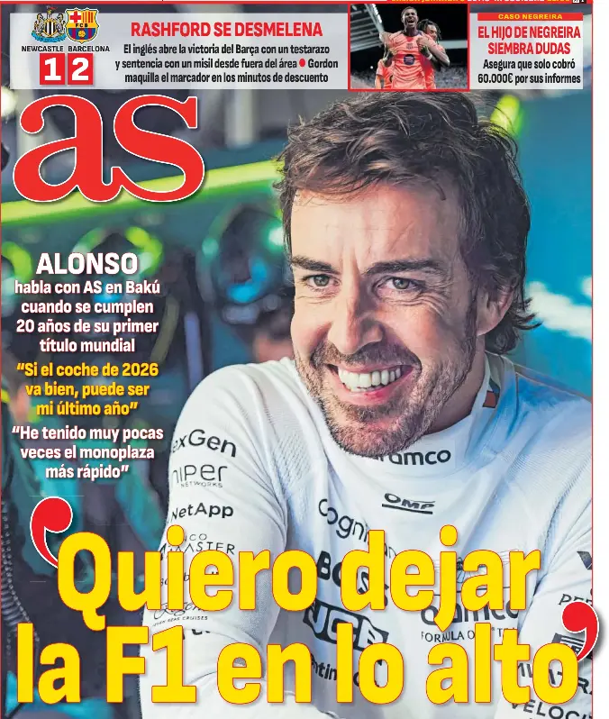 QUIERO DEJAR LA F1 EN LO ALTO