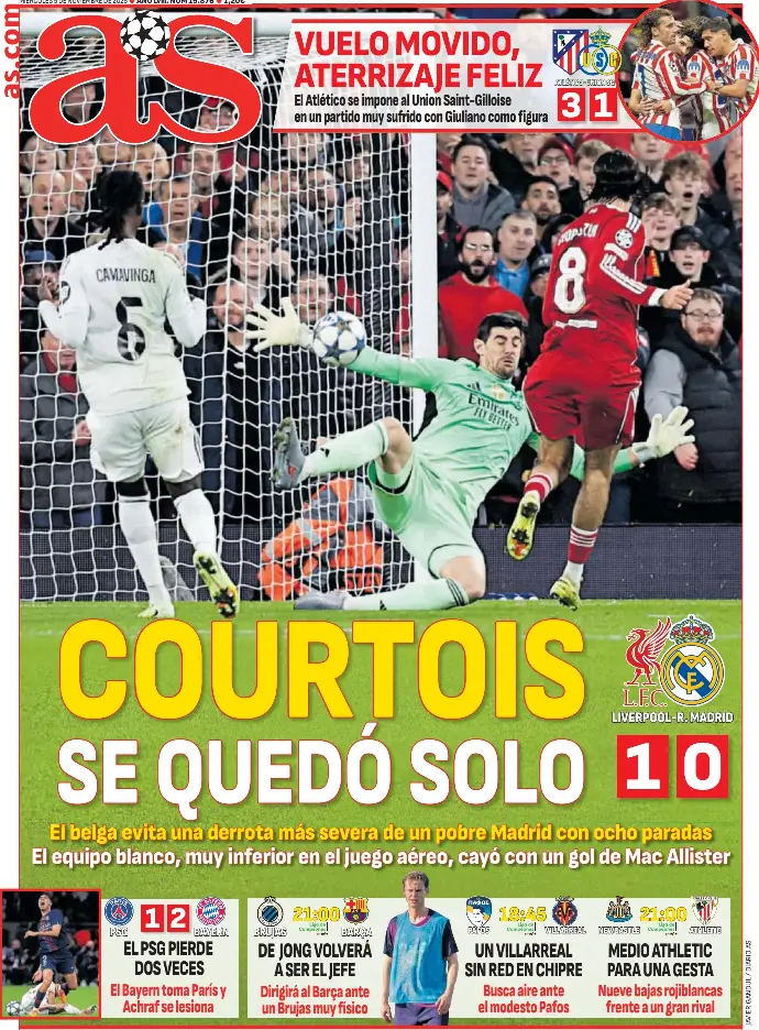 COURTOIS SE QUEDÓ SOLO