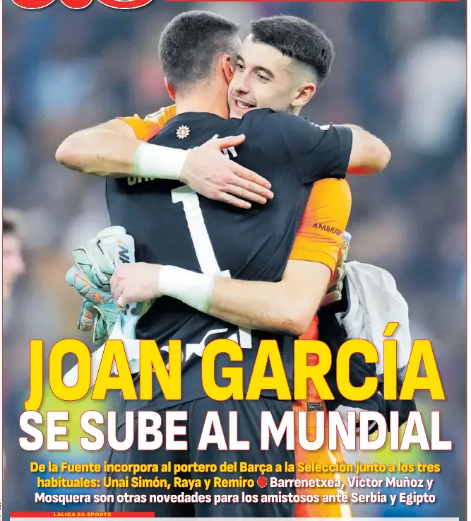 JOAN GARCÍA SE SUBE AL MUNDIAL