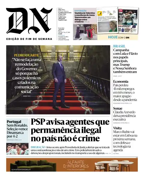 Última edição do Diário de Notícias, de sexta-feira, 2 de outubro de 2026