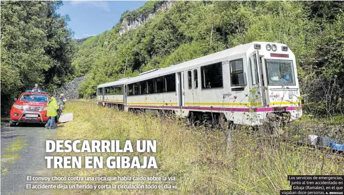 DESCARRILA UN TREN EN GIBAJA