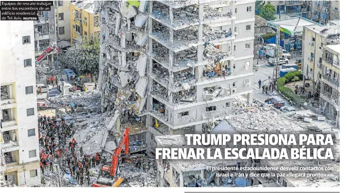 TRUMP PRESIONA PARA FRENAR LA ESCALADA BÉLICA