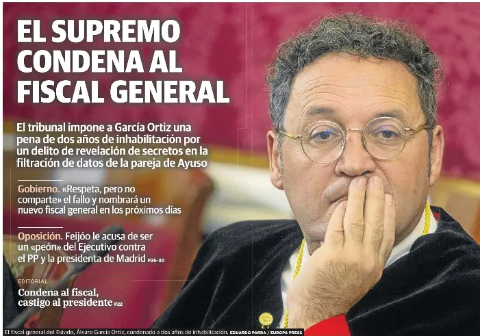 EL SUPREMO CONDENA AL FISCAL GENERAL