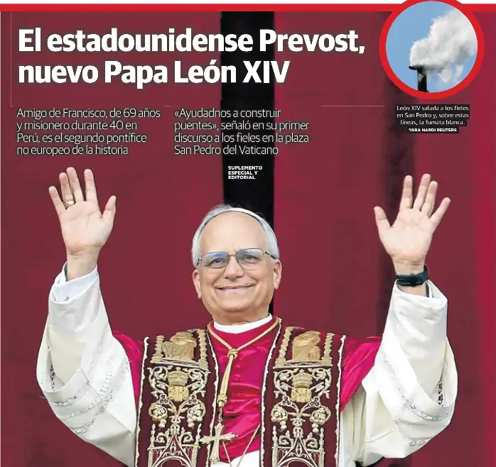 EL ESTADOUNIDENSE PREVOST, NUEVO PAPA LEÓN XIV