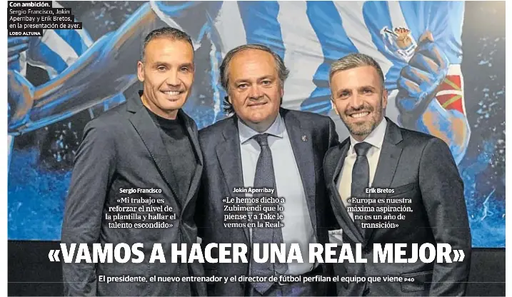 «VAMOS A HACER UNA REAL MEJOR»