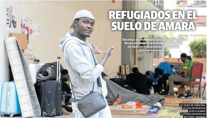 REFUGIADOS EN EL SUELO DE AMARA