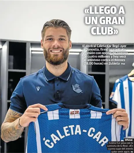 «LLEGO A UN GRAN CLUB»