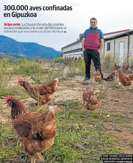 300.000 AVES CONFINADAS EN GIPUZKOA