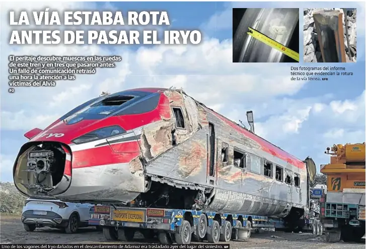 LA VÍA ESTABA ROTA ANTES DE PASAR EL IRYO