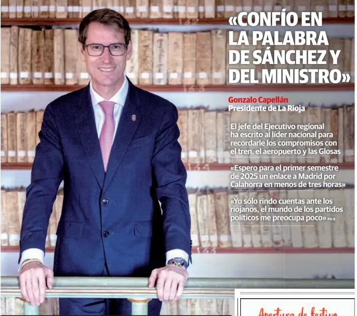 «CONFÍO EN LA PALABRA DE SÁNCHEZ Y DEL MINISTRO»