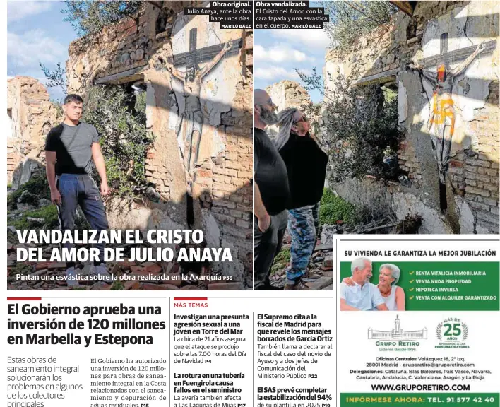 VANDALIZAN EL CRISTO DEL AMOR DE JULIO ANAYA