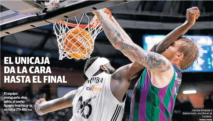 EL UNICAJA DA LA CARA HASTA EL FINAL