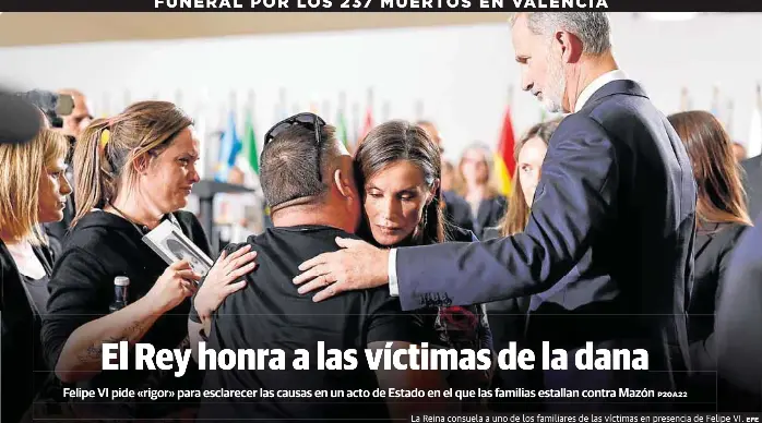 EL REY HONRA A LAS VÍCTIMAS DE LA DANA