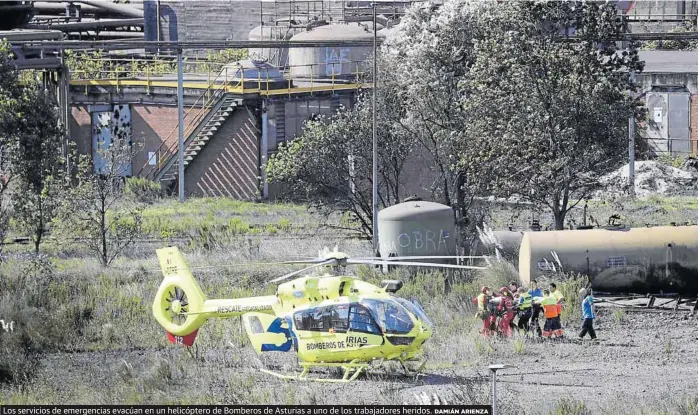 TRES TRABAJADORES, HERIDOS GRAVES EN UNA DEFLAGRACIÓN EN LAS BATERÍAS DE ARCELOR