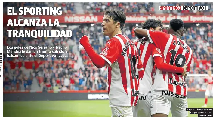 EL SPORTING ALCANZA LA TRANQUILIDAD