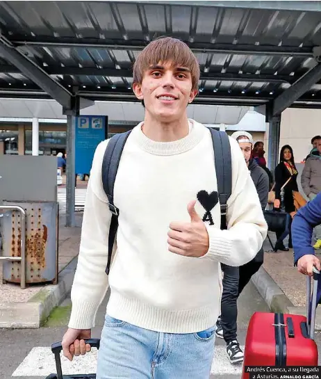 ANDRÉS CUENCA YA ESTÁ EN GIJÓN