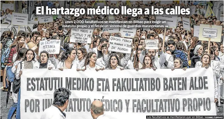 EL HARTAZGO MÉDICO LLEGA A LAS CALLES
