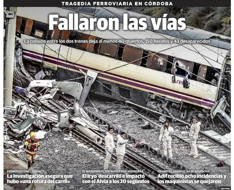 FALLARON LAS VÍAS