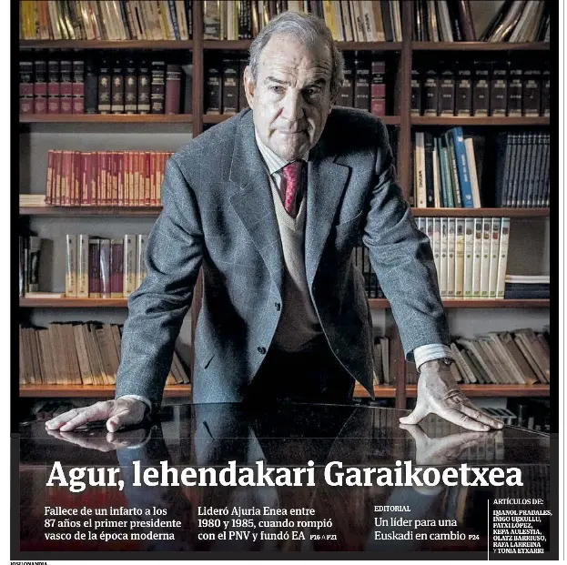 AGUR, LEHENDAKARI GARAIKOETXEA