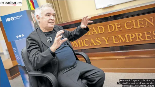 LA LECCIÓN MAGISTRAL DE FERRAN ADRIÀ EN BADAJOZ