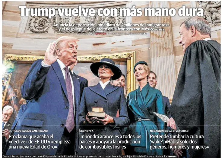 TRUMP VUELVE CON MÁS MANO DURA