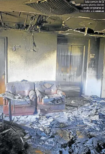 EL FUEGO SE ORIGINÓ EN UNA SALA COMÚN