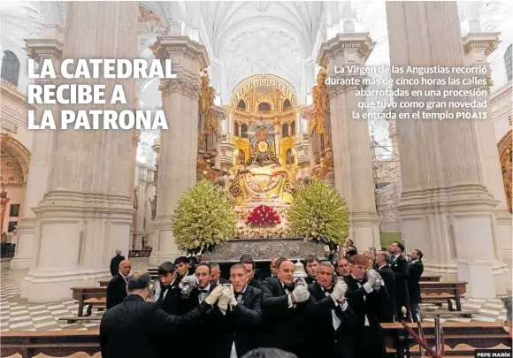 LA CATEDRAL RECIBE A LA PATRONA