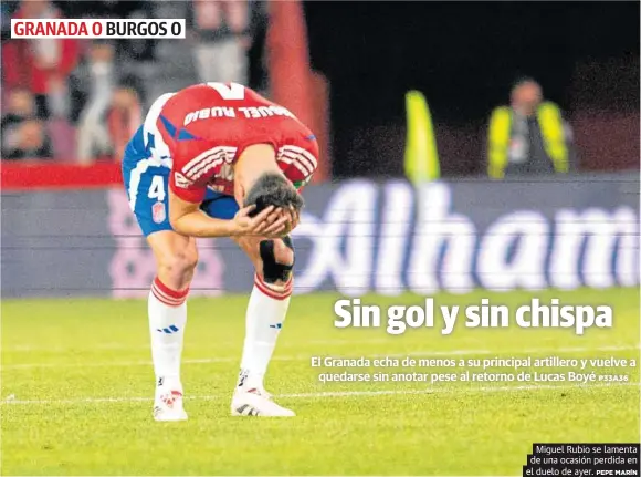 SIN GOL Y SIN CHISPA