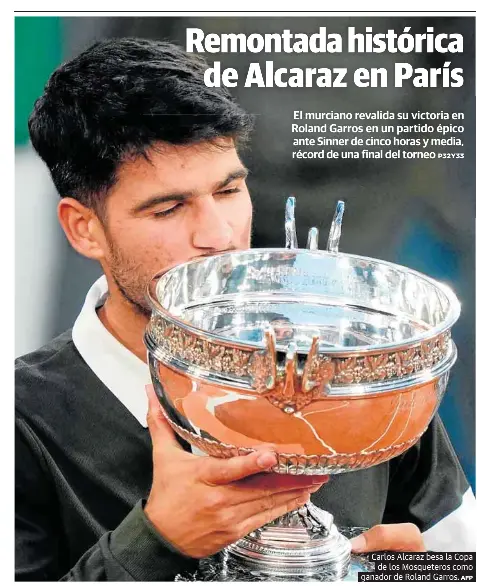 REMONTADA HISTÓRICA DE ALCARAZ EN PARÍS