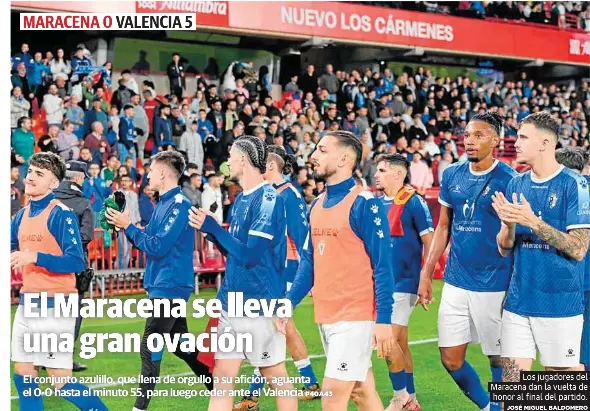 EL MARACENA SE LLEVA UNA GRAN OVACIÓN