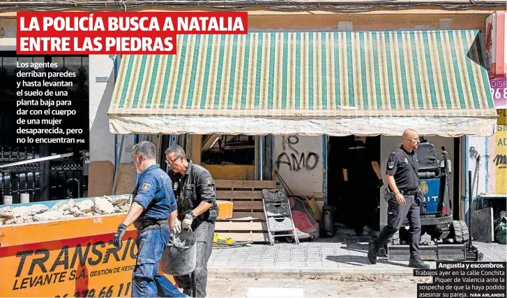 LA POLICÍA BUSCA A NATALIA ENTRE LAS PIEDRAS