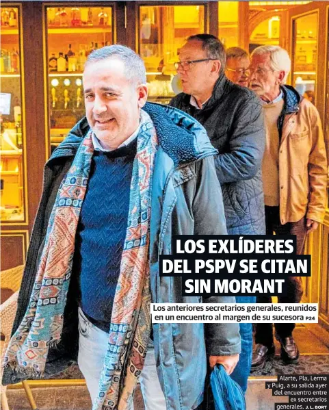 LOS EXLÍDERES DEL PSPV SE CITAN SIN MORANT