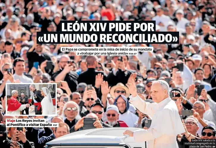 LEÓN XIV PIDE POR «UN MUNDO RECONCILIADO»