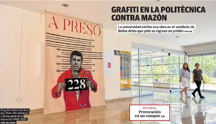 GRAFITI EN LA POLITÈCNICA CONTRA MAZÓN