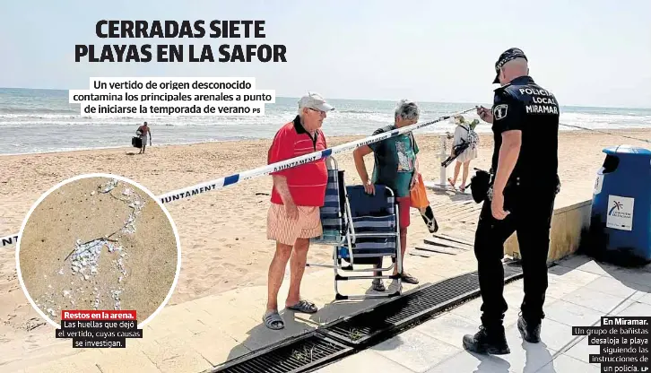 CERRADAS SIETE PLAYAS EN LA SAFOR