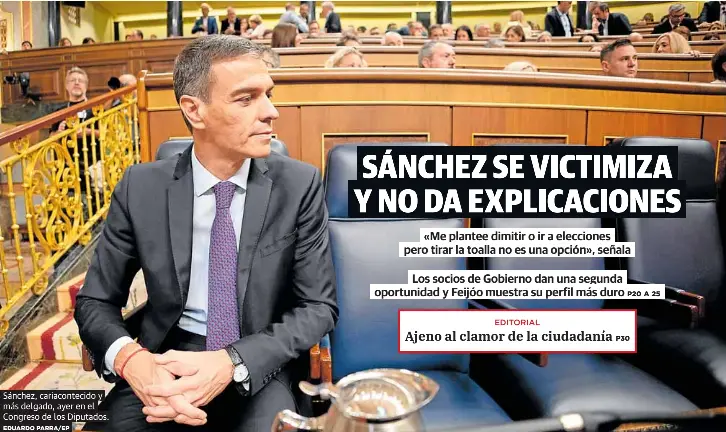 SÁNCHEZ SE VICTIMIZA Y NO DA EXPLICACIONES