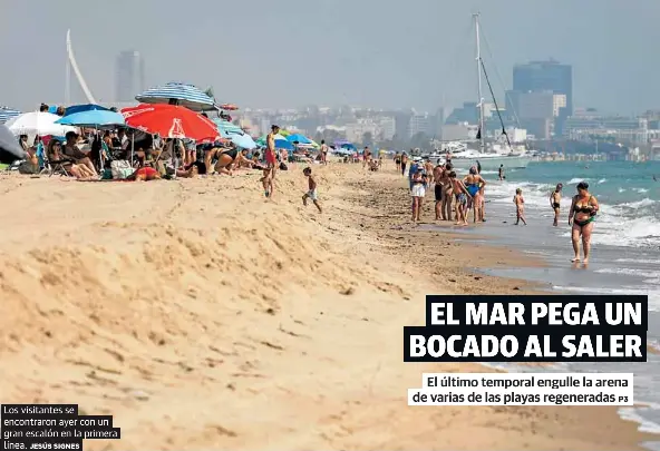 EL MAR PEGA UN BOCADO AL SALER