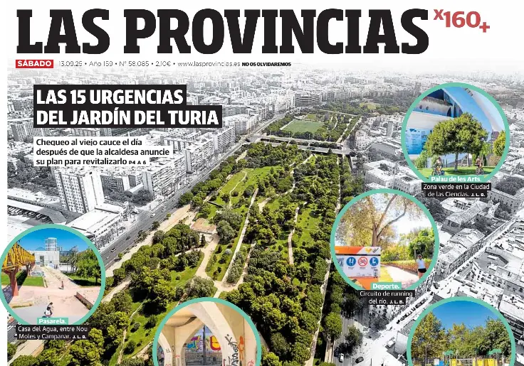 LAS 15 URGENCIAS DEL JARDÍN DEL TURIA