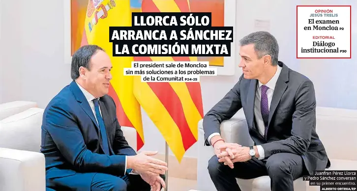 LLORCA SÓLO ARRANCA A SÁNCHEZ LA COMISIÓN MIXTA