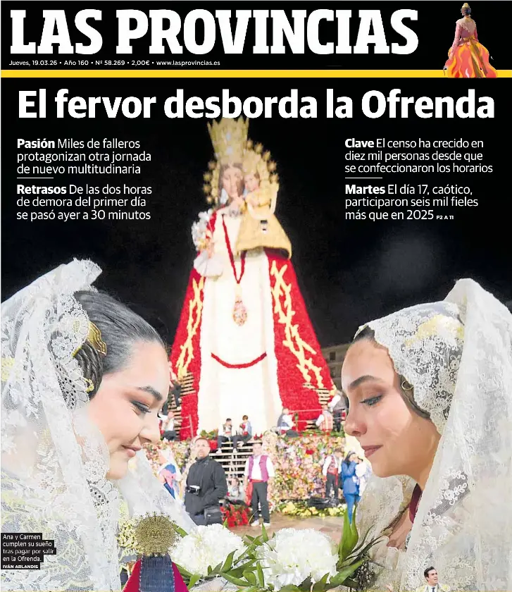 EL FERVOR DESBORDA LA OFRENDA