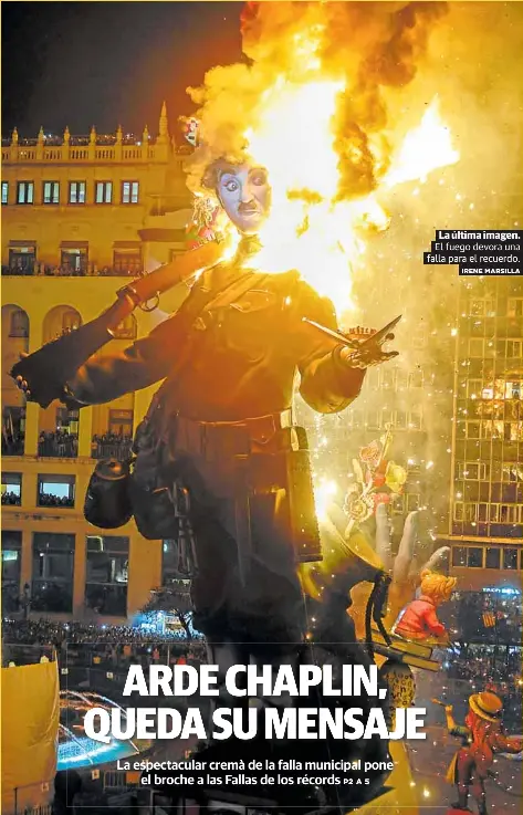 ARDE CHAPLIN, QUEDA SU MENSAJE