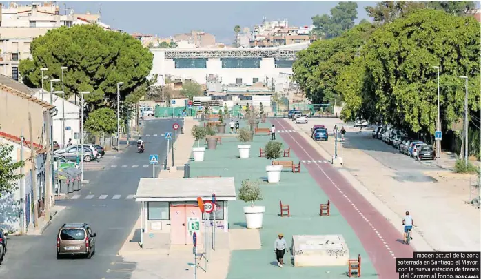 TRES AÑOS A LA ESPERA DEL BULEVAR EN LA ZONA DE LAS VÍAS SOTERRADAS EN MURCIA