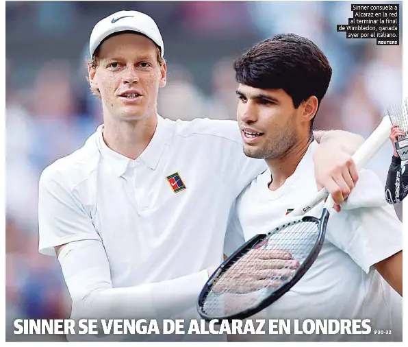 SINNER SE VENGA DE ALCARAZ EN LONDRES